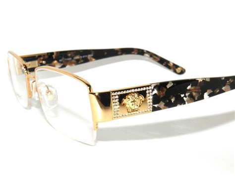 versace gold frame glasses women's bold|clear and Gold Versace glasses.